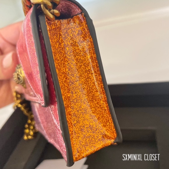 🎀💜NEW💜Kurt Geiger Micro Kensington crossbody bag/shoulder bag/pink comb - Picture 5 of 11